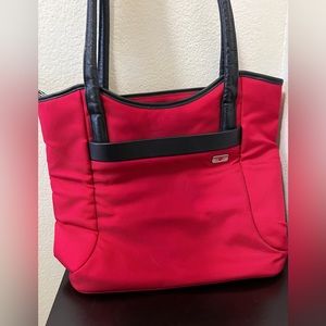 SwissGear Red Tote Bag with Zipper Close